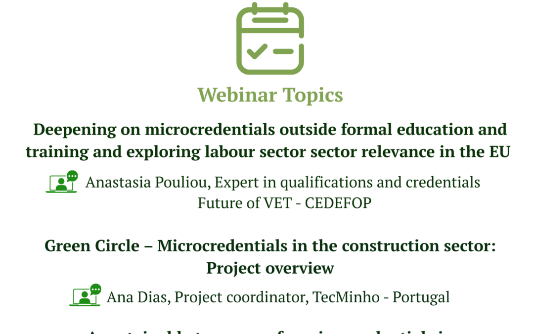 1st Transnational Webinar for Microcredentials